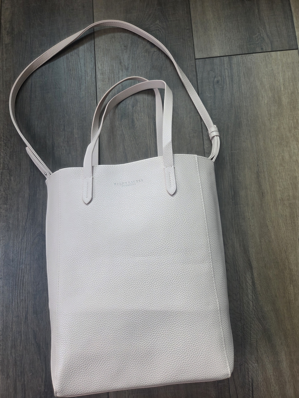 Ralph Lauren Frangrance Soft Pink Pebbled Leather Tote with Convertible Strap